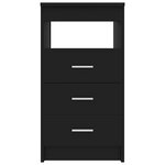 vidaXL Armoire à tiroirs Noir 40x50x76 cm Bois d'ingénierie