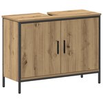 vidaXL Ensemble de meubles de salle de bain 4 pièces en chêne artisanal en bois d'ingénierie