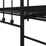 Cadre de lit daybed vidaXL avec lit gigogne Noir 90x190 cm en acier