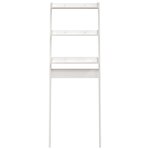 vidaXL Étagère de toilette Blanc 63 5x32x179 cm Bois de pin massif