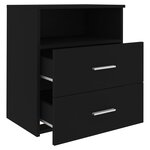 vidaXL Table de chevet Noir 50x32x60 cm