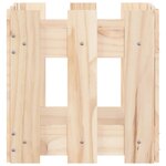 vidaXL Jardinière avec design de clôture 30x30x30 cm pin massif