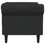 vidaXL Fauteuil Chesterfield noir tissu