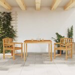 vidaXL Ensemble à manger de jardin 3 Pièces Bois de teck massif