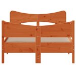 vidaXL Cadre de lit sans matelas cire marron 120x190cm bois pin massif