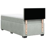 vidaXL Sommier à lattes de lit et matelas Gris clair 90x190 cm Velours