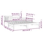 vidaXL Lit coulissant sans matelas noir 2x(90x200) cm