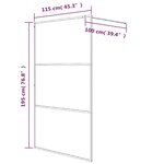 vidaXL Paroi de douche Argenté 115x195 cm Verre ESG transparent