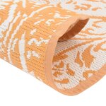 vidaXL Tapis d'extérieur orange et blanc Ø200 cm PP