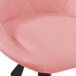 Vidaxl chaise pivotante de bureau rose velours