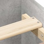 vidaXL Cadre de lit sans matelas gris béton 135x190 cm