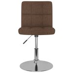 vidaXL Chaise pivotante de salle à manger Marron Tissu