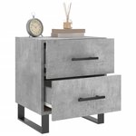 vidaXL Tables de chevet 2Pièces gris béton 40x35x47 5cm bois d’ingénierie