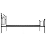 vidaXL Cadre de lit sans matelas noir métal 90x200 cm
