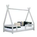Lit cabane enfant NAKANA 80 x 160 gris clair