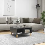 vidaXL Table basse gris brillant 60x60x30 cm bois d'ingénierie