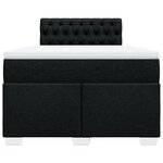 vidaXL Sommier à lattes de lit avec matelas Noir 120x200 cm Tissu
