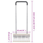 vidaXL Pelle à neige et poignée extensible argenté 61 cm lame en acier