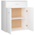 vidaXL Buffet blanc 60x30x75 cm bois d'ingénierie