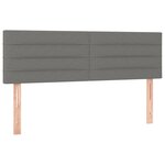vidaXL Têtes de lit 2 Pièces Gris foncé 72x5x78/88 cm Tissu