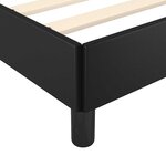 vidaXL Cadre de lit avec tête de lit sans matelas noir 160x200 cm