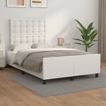 vidaXL Cadre de lit sans matelas blanc 120x200 cm similicuir