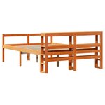 vidaXL Cadre de lit et tête de lit cire marron 150x200 cm bois de pin