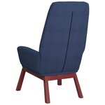 vidaXL Chaise de relaxation avec repose-pied Bleu Tissu