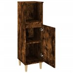 vidaXL Armoire de bain chêne fumé 30x30x100 cm bois d'ingénierie