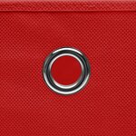 vidaXL Boîtes de rangement 4 Pièces Tissu intissé 28x28x28 cm Rouge