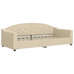 vidaXL Lit de repos crème 90x200 cm tissu