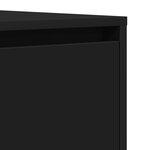 vidaXL Buffet Noir 120x41x75 cm en bois d'ingénierie