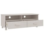 vidaXL Meuble TV HAMAR Blanc 106x40x40 cm Bois massif de pin