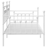 vidaXL Cadre de Lit de Jour Blanc 100x190 cm en Acier