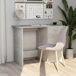 vidaXL Bureau Gris béton 100x50x76 cm Bois d’ingénierie