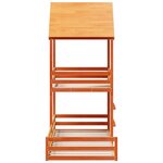 vidaXL Lit superposé avec toit cire marron 80x200cm bois massif de pin