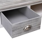 Bureau table poste de travail meuble d'ordinateur informatique étude 110 x 45 x 76 cm bois gris 02_0023821