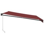 vidaXL Auvent manuel rétractable bordeaux 450x300 cm