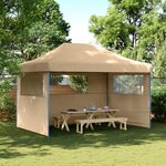 vidaXL Tente de réception pliable escamotable avec 3 parois latérales