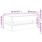 vidaXL Table basse avec lumières LED noir 90x50x40 cm