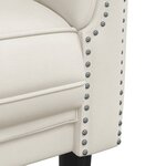 vidaXL Canapé à 3 places crème velours