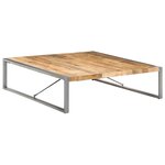vidaXL Table basse 140x140x40 cm Bois de manguier brut