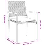 vidaXL Ensemble de salle à manger de jardin 5 pièces avec coussins en poly rotin noir
