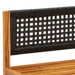 vidaXL Canapé de jardin sans accoudoirs coussins bois massif d'acacia
