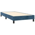 vidaXL Sommier à lattes de lit avec matelas Bleu foncé 100x200 cm