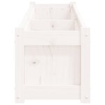 vidaXL Jardinières 2 Pièces blanc bois de pin massif