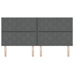 vidaXL Tête de lit design blocs géométriques gris foncé  200 cm en tissu