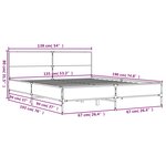 vidaXL Cadre de lit sans matelas chêne marron 135x190 cm