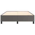 vidaXL Cadre de lit Gris 140x190 cm Similicuir