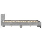 vidaXL Cadre de lit sans matelas gris béton 140x190 cm